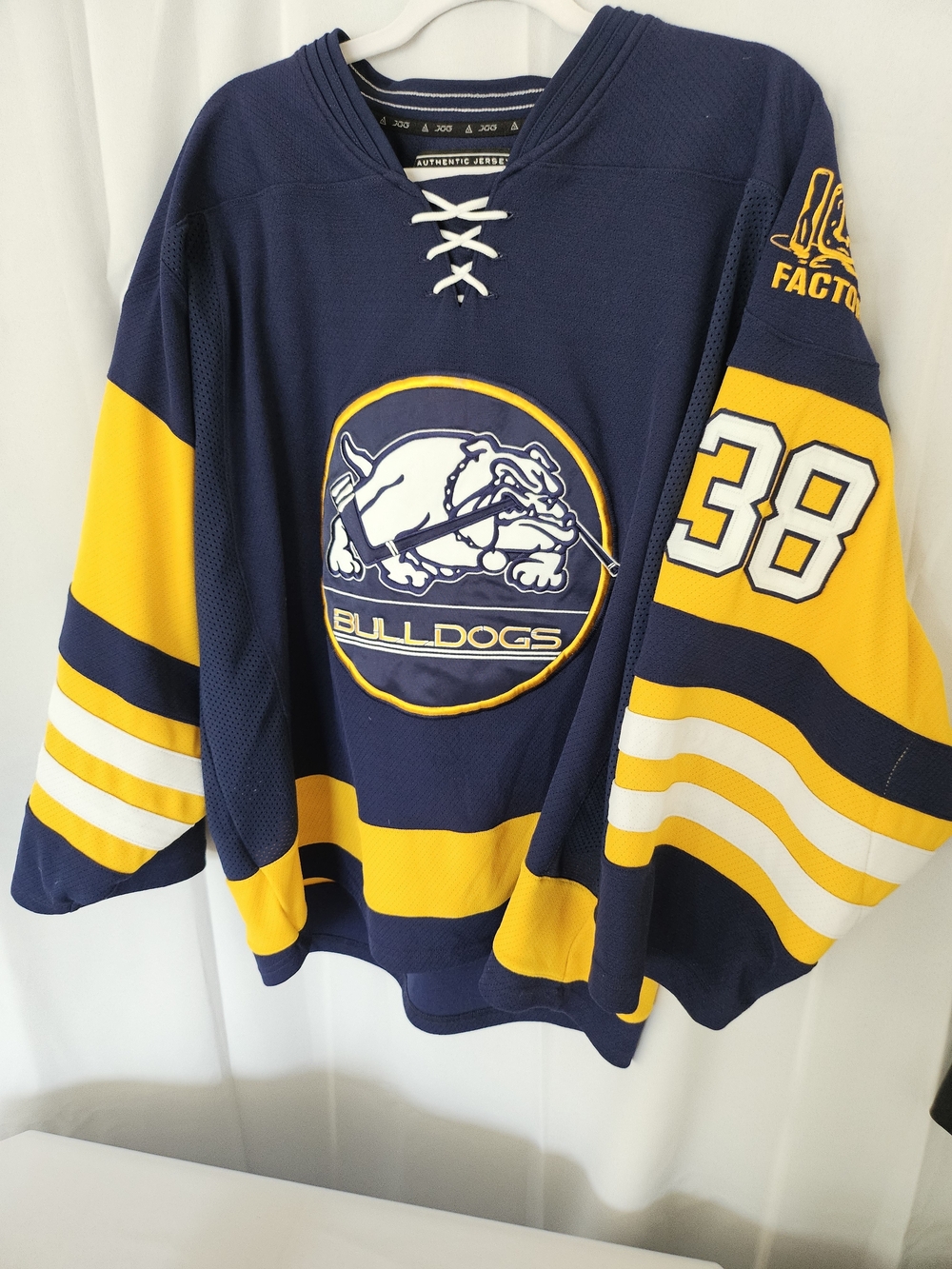JOG Florida Bulldogs Hockey Goalie Jersey Size 52 Adult XL #38 Embroidered...